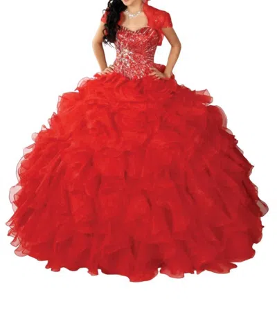 Karishma Creations Envious Quinceanera Maxi Dress In Red
