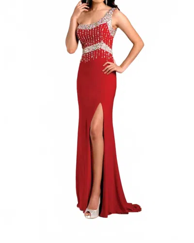 Karishma Creations One-shoulder Maxi Dress In Red