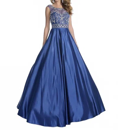 Karishma Creations Scoopneck Sleeveless Maxi Dress In Royal In Blue