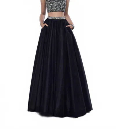 Karishma Creations Two Piece Sleeveless Maxi Dress In Black