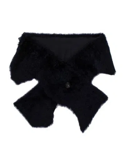 Pre-owned Karl Donoghue Lambskin Shawl In Blue