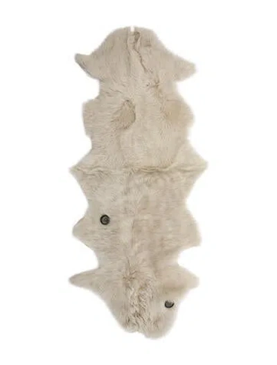 Pre-owned Karl Donoghue Lambskin Shawl In Neutral