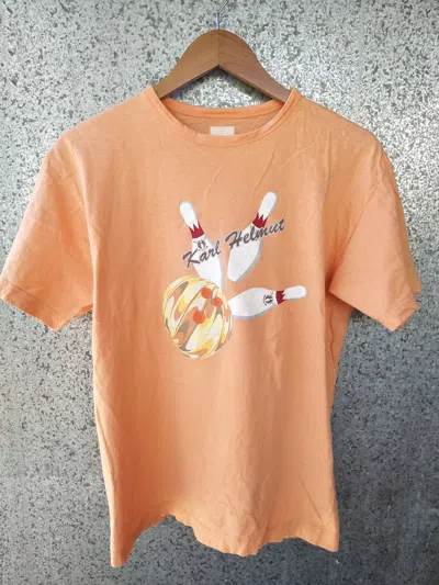 Pre-owned Karl Helmut Vintage  Bowling T Shirt Short Sleeve Roundneck