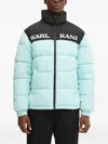 Karl Kani Colour-block Puffer Jacket In Brown