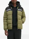 Karl Kani Colour-block Puffer Jacket In Green