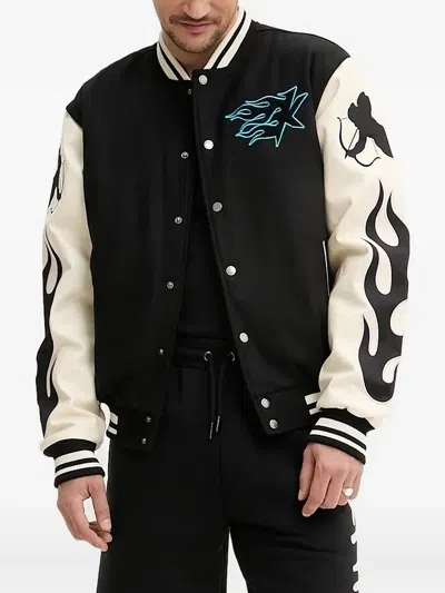 Karl Kani Embellished Baseball Jacket In Black