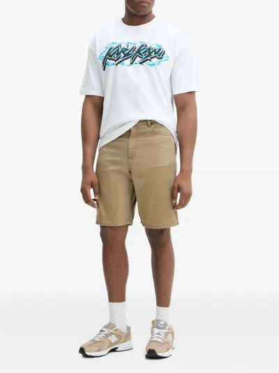 Karl Kani Embroidered Patch Shorts In Neutral
