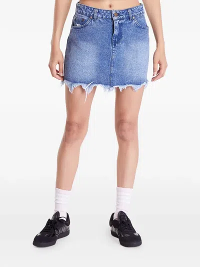 Karl Kani Frayed Skirt In Blue