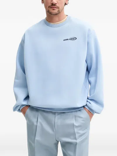 Karl Kani Logo-detail Crew-neck Sweatshirt In Blue