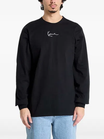Karl Kani Logo-detail Long-sleeve T-shirt In Black