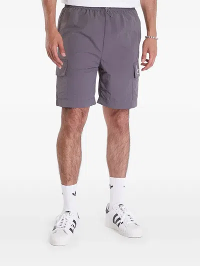 Karl Kani Logo-embroidered Cargo Shorts In Gray