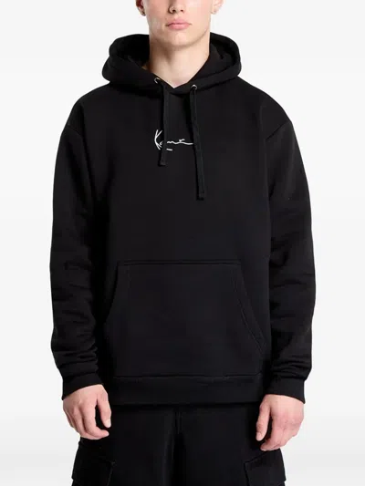 Karl Kani Logo-embroidered Hoodie In Black