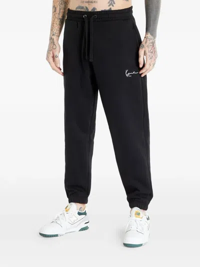 Karl Kani Logo-embroidered Track Pants In Black