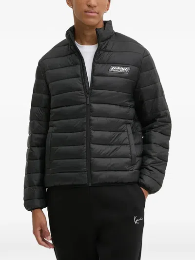 Karl Kani Logo-patch Padded Jacket In Black