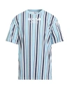 Karl Kani Man T-shirt Sky Blue Size L Organic Cotton In Multi