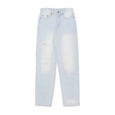 Karl Kani Men's Jeans Baggy Five Pocket Heavy Distressed Denim Pant Light Blue