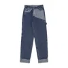 Karl Kani Men's Jeans Og Stripe Block Denim Baggy Workwear Pants Blue/white In Blue/white