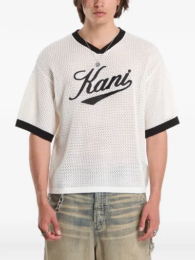 Karl Kani Mesh Logo-print T-shirt In White