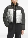 Karl Kani Metallic-panel Puffer Jacket In Black