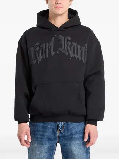 Karl Kani Old English Logo-appliqué Hoodie In Black