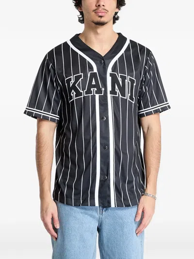 Karl Kani Pinstripe Logo Shirt In Multi