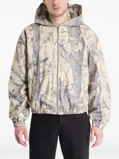 Karl Kani Signature Wood Camo Jacket In Neutral
