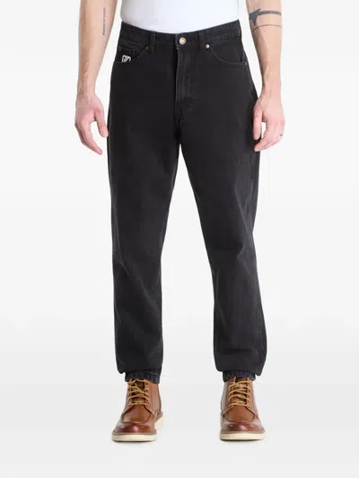 Karl Kani Small Signature Logo-embroidered Jeans In Black