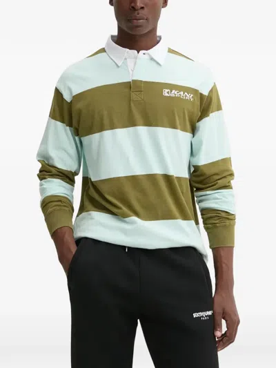 Karl Kani Striped Polo Shirt In Green