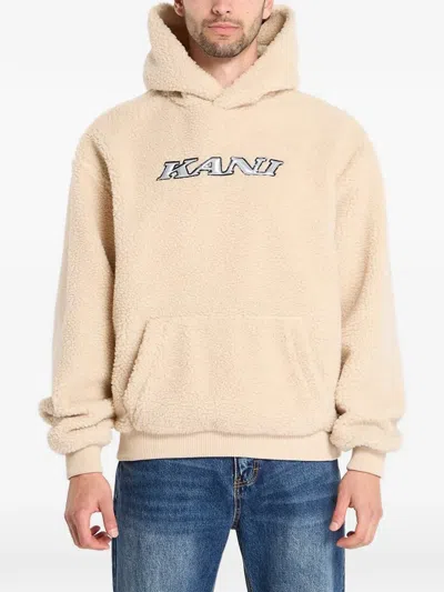 Karl Kani Teddy Hoodie In Brown
