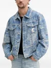 Karl Kani Wash-effect Denim Jacket In Blue