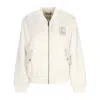 Karl Kani Women's Bomber Jacket W Og Satin Bomber Jacket Off White In Off White