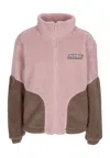 Karl Kani Women's Teddy Bear W Sport Patch Teddy Block Trackjacket Rose/taupe In Rose/taupe