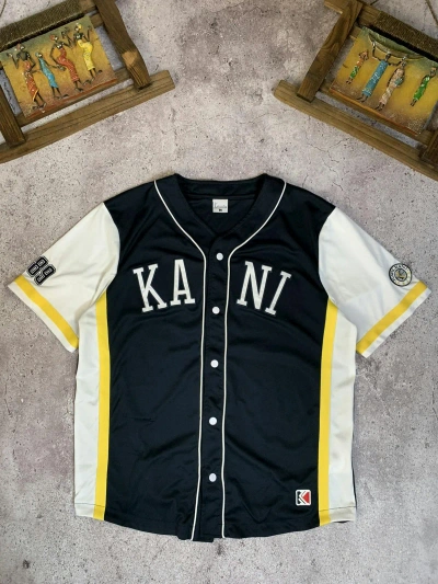 Pre-owned Karl Kani X Rap Tees Jersey Karl Kani Sport 89 Oversize Rap Fit Y2k In White Red Dark Blue
