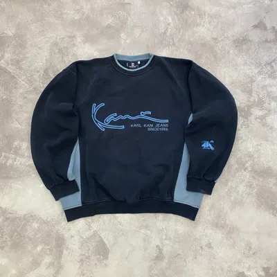 Pre-owned Karl Kani X Vintage Karl Kani Oversize Sweatshirt Big Logo In Blue