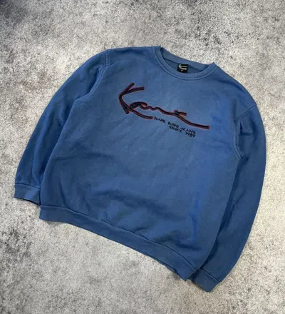 Pre-owned Karl Kani X Vintage Karl Kano Big Logo Sweatshirt Streetwear Usa Xl In Blue