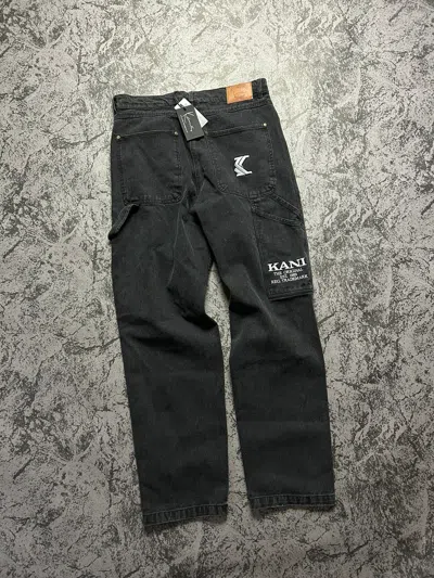 Pre-owned Karl Kani X Vintage New Karl Kani Jeans Joggers Workwear Washed Black Faded