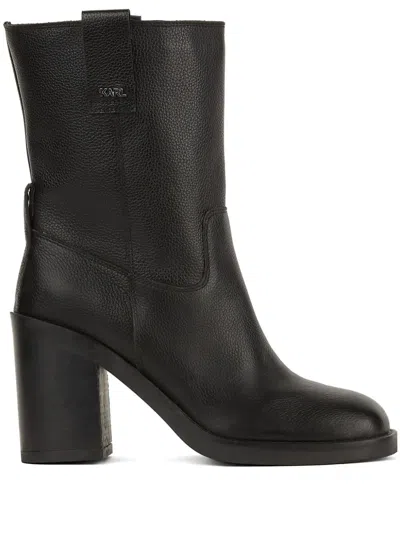 Karl Lagerfeld 100mm Brooklyn Ankle Boots In Black