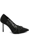 Karl Lagerfeld 100mm Logo Appliqué Pumps In Black