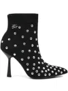 Karl Lagerfeld 100mm Pandara Boots In Black
