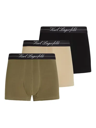 Karl Lagerfeld Contrasting-waistband Boxers In Multi