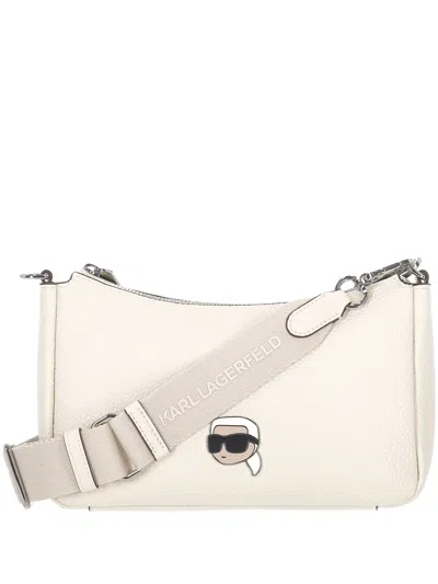 Karl Lagerfeld Black Leather Crossbody Bag