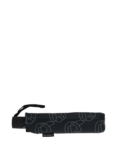 Karl Lagerfeld Black Logo Umbrella