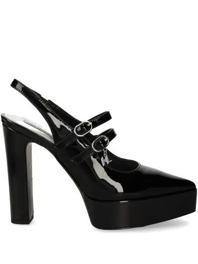 Karl Lagerfeld 130mm Leather Pumps In Black