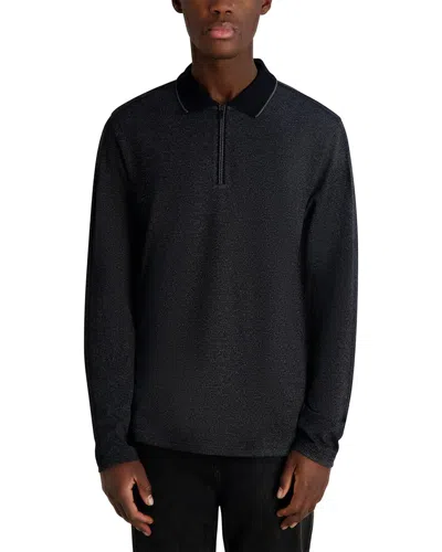 Karl Lagerfeld 1/4-zip Pullover In Black