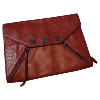 Pre-owned Karl Lagerfeld 1990s Vintage Red Leather  Envelope Bag