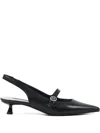 Karl Lagerfeld 30mm Pasha Pointed Pumps In Black