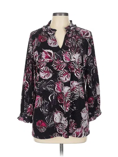 Pre-owned Karl Lagerfeld 3/4 Sleeve Blouse In Black