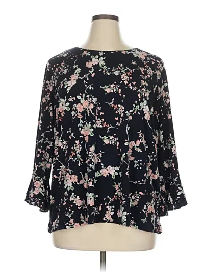 Pre-owned Karl Lagerfeld 3/4 Sleeve Blouse In Black