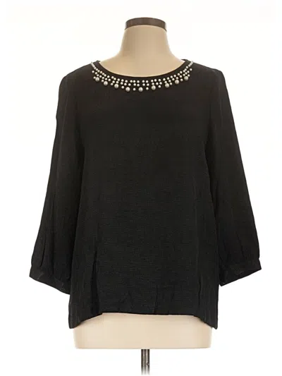 Pre-owned Karl Lagerfeld 3/4 Sleeve Blouse In Black
