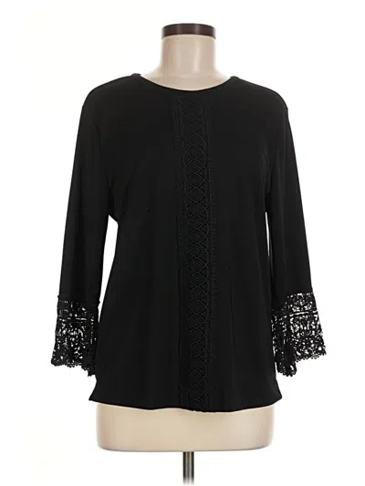 Pre-owned Karl Lagerfeld 3/4 Sleeve Blouse In Black